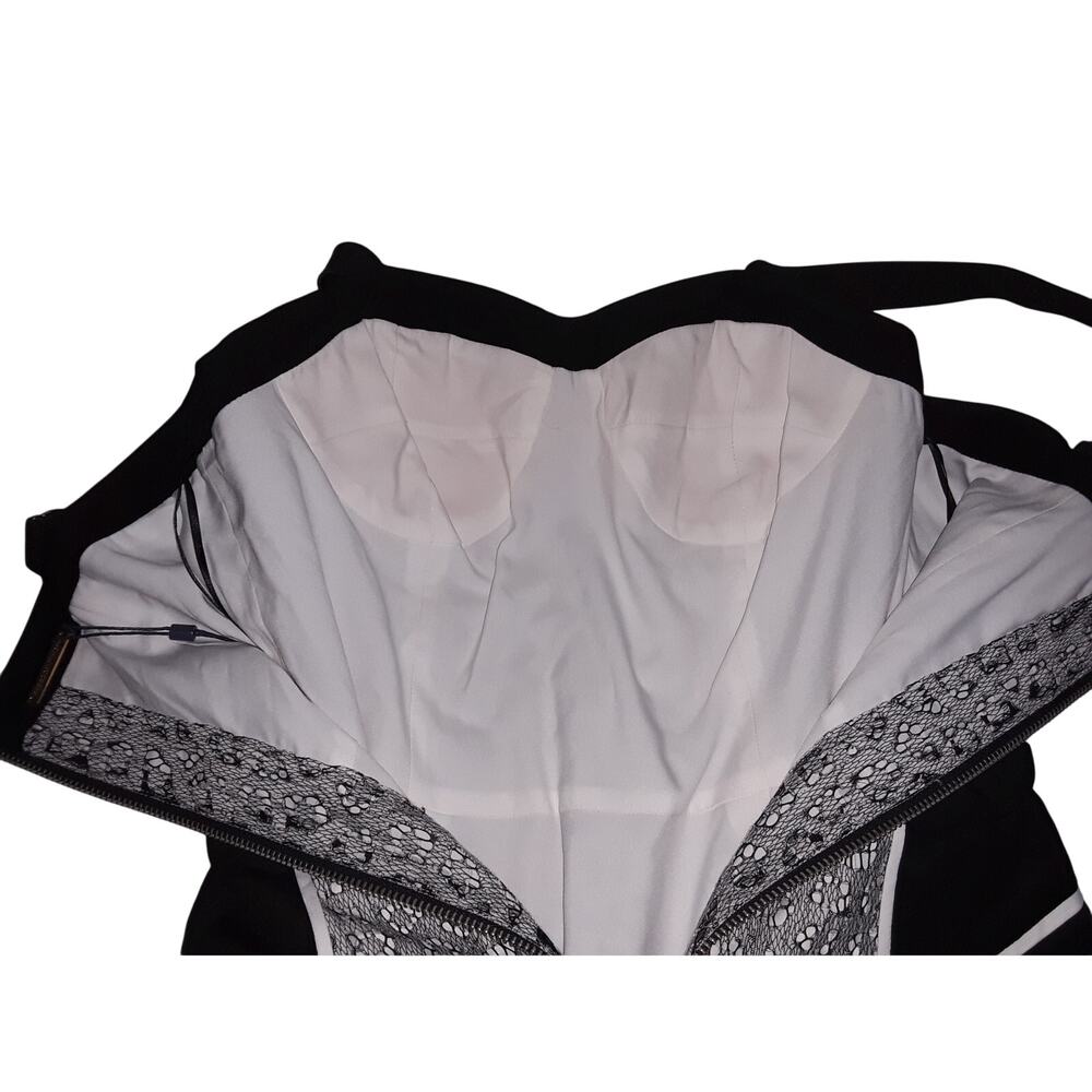 NWT Sz 2 Rebecca Minkoff CLARISSA Lacy Colorblock Corset Dress - Picture 8 of 10
